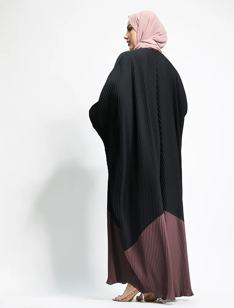 Mauve Pleated Batwing